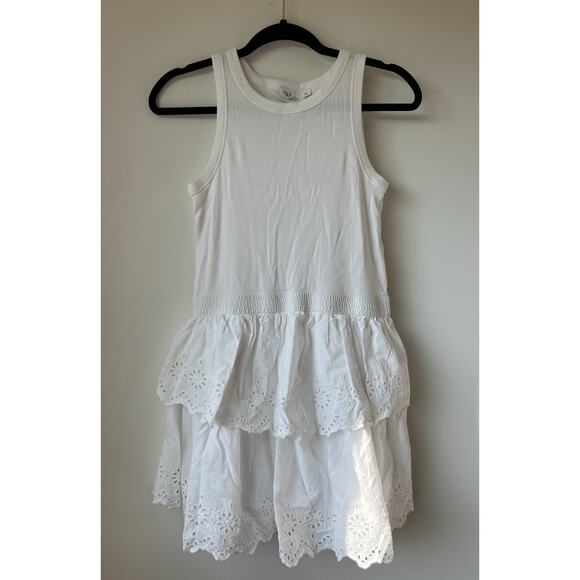 Kids Eyelet Tiered White Dress | Gap XXL - Picture 2 of 6